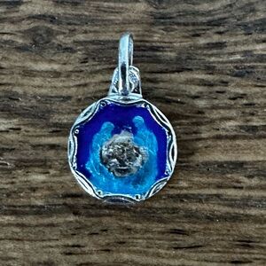 ✝️ Blue Enamel Religious Charm